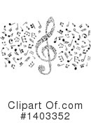 Music Notes Clipart #1403352 by Vector Tradition SM
