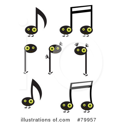 Royalty-Free (RF) Music Notes Clipart Illustration by Randomway - Stock Sample #79957
