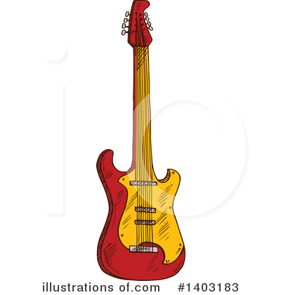 Electric Guitar Clipart #1403183 by Vector Tradition SM