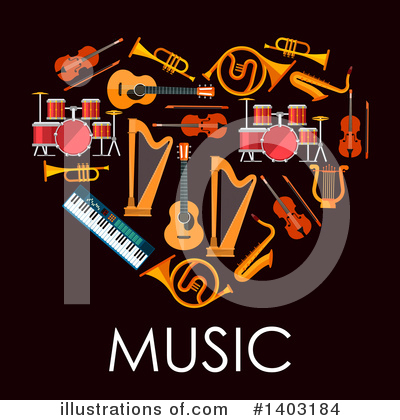 Royalty-Free (RF) Musical Instrument Clipart Illustration by Vector Tradition SM - Stock Sample #1403184