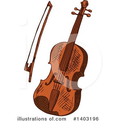 Violin Clipart #1403196 by Vector Tradition SM