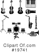 Musical Instruments Clipart #19741 by AtStockIllustration