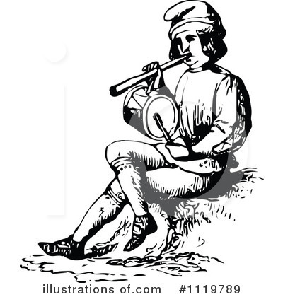 Royalty-Free (RF) Musician Clipart Illustration by Prawny Vintage - Stock Sample #1119789