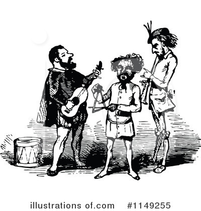 Royalty-Free (RF) Musician Clipart Illustration by Prawny Vintage - Stock Sample #1149255