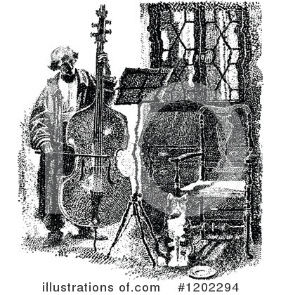 Royalty-Free (RF) Musician Clipart Illustration by Prawny Vintage - Stock Sample #1202294