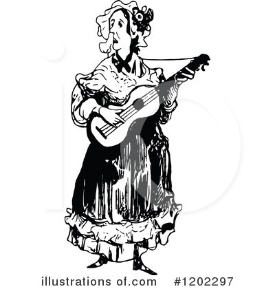 Royalty-Free (RF) Musician Clipart Illustration by Prawny Vintage - Stock Sample #1202297