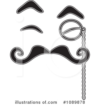 Royalty-Free (RF) Mustache Clipart Illustration by Maria Bell - Stock Sample #1089878