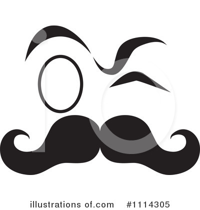 Royalty-Free (RF) Mustache Clipart Illustration by Johnny Sajem - Stock Sample #1114305