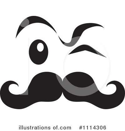 Royalty-Free (RF) Mustache Clipart Illustration by Johnny Sajem - Stock Sample #1114306