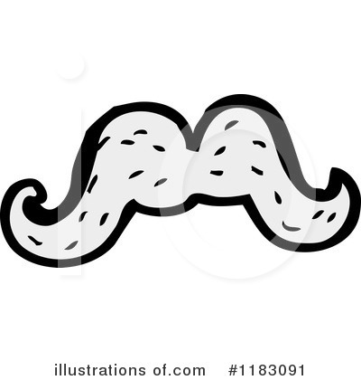 Royalty-Free (RF) Mustache Clipart Illustration by lineartestpilot - Stock Sample #1183091