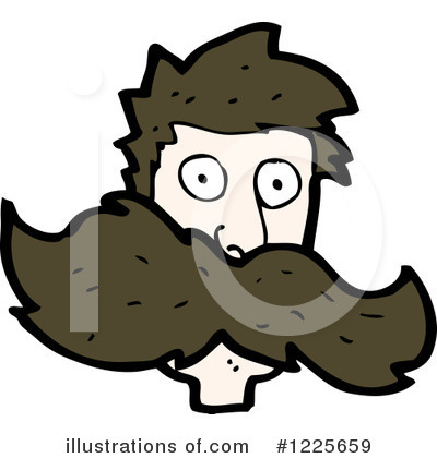 Royalty-Free (RF) Mustache Clipart Illustration by lineartestpilot - Stock Sample #1225659