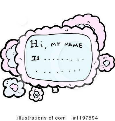 Royalty-Free (RF) Name Tag Clipart Illustration by lineartestpilot - Stock Sample #1197594