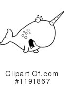 Narwhal Clipart #1191867 by Cory Thoman