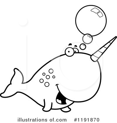 Royalty-Free (RF) Narwhal Clipart Illustration by Cory Thoman - Stock Sample #1191870