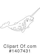 Narwhal Clipart #1407431 by Alex Bannykh