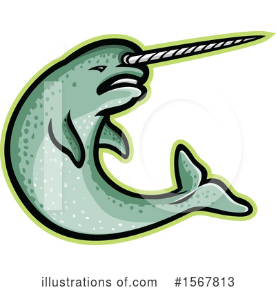 Royalty-Free (RF) Narwhal Clipart Illustration by patrimonio - Stock Sample #1567813