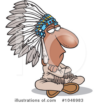 Royalty-Free (RF) Native American Clipart Illustration by toonaday - Stock Sample #1046983