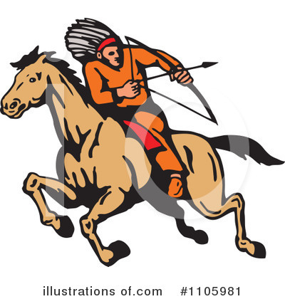 Royalty-Free (RF) Native American Clipart Illustration by patrimonio - Stock Sample #1105981