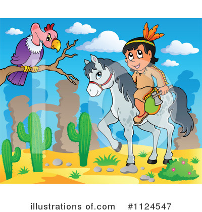 Royalty-Free (RF) Native American Clipart Illustration by visekart - Stock Sample #1124547