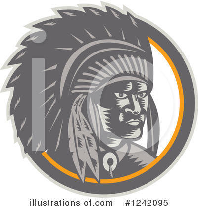 Royalty-Free (RF) Native American Clipart Illustration by patrimonio - Stock Sample #1242095