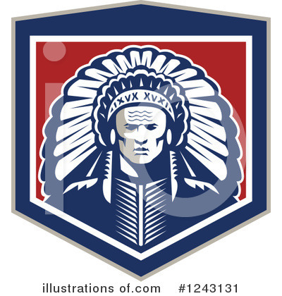 Royalty-Free (RF) Native American Clipart Illustration by patrimonio - Stock Sample #1243131