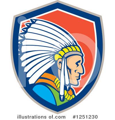 Royalty-Free (RF) Native American Clipart Illustration by patrimonio - Stock Sample #1251230