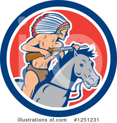 Royalty-Free (RF) Native American Clipart Illustration by patrimonio - Stock Sample #1251231