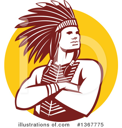 Royalty-Free (RF) Native American Clipart Illustration by patrimonio - Stock Sample #1367775