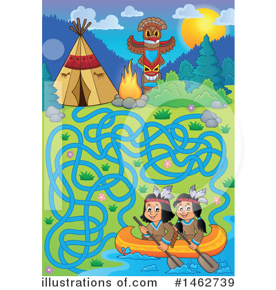 Royalty-Free (RF) Native American Clipart Illustration by visekart - Stock Sample #1462739