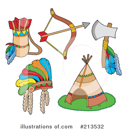 Royalty-Free (RF) Native American Clipart Illustration by visekart - Stock Sample #213532