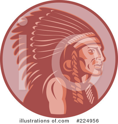 Royalty-Free (RF) Native American Clipart Illustration by patrimonio - Stock Sample #224956