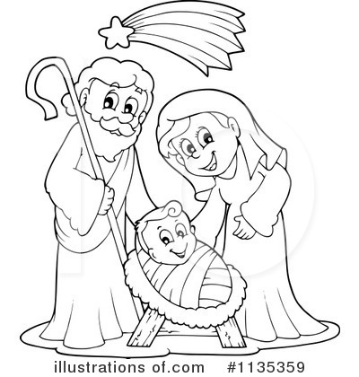 Royalty-Free (RF) Nativity Clipart Illustration by visekart - Stock Sample #1135359