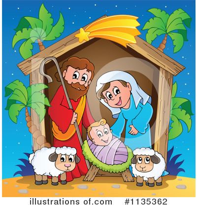 Royalty-Free (RF) Nativity Clipart Illustration by visekart - Stock Sample #1135362