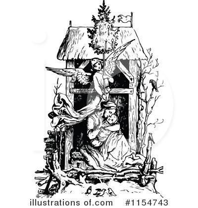 Royalty-Free (RF) Nativity Clipart Illustration by Prawny Vintage - Stock Sample #1154743