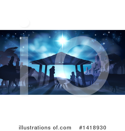Nativity Scene Clipart #1418930 by AtStockIllustration