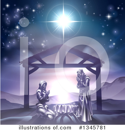Royalty-Free (RF) Nativity Scene Clipart Illustration by AtStockIllustration - Stock Sample #1345781