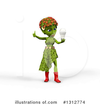 Royalty-Free (RF) Nature Woman Clipart Illustration by Michael Schmeling - Stock Sample #1312774