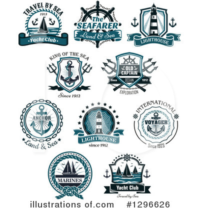 Sailboats Clipart #1296626 by Vector Tradition SM