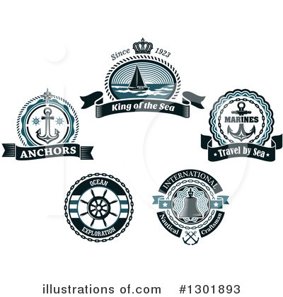Sailboats Clipart #1301893 by Vector Tradition SM