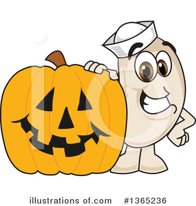 Royalty-Free (RF) Navy Bean Character Clipart Illustration by Mascot Junction - Stock Sample #1365236