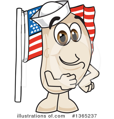 Royalty-Free (RF) Navy Bean Character Clipart Illustration by Mascot Junction - Stock Sample #1365237