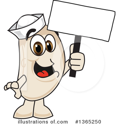 Royalty-Free (RF) Navy Bean Character Clipart Illustration by Mascot Junction - Stock Sample #1365250