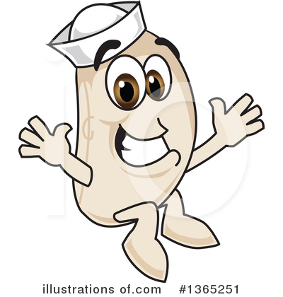 Royalty-Free (RF) Navy Bean Character Clipart Illustration by Mascot Junction - Stock Sample #1365251