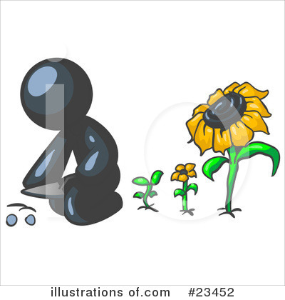 Sunflower Clipart #23452 by Leo Blanchette
