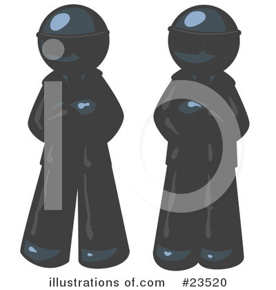 Royalty-Free (RF) Navy Blue Collection Clipart Illustration by Leo Blanchette - Stock Sample #23520