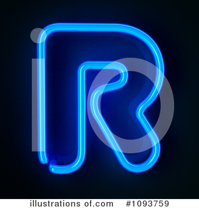 Neon Letters Clipart #1093759 by stockillustrations