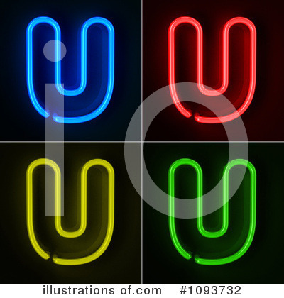 Neon Letter Clipart #1093732 by stockillustrations