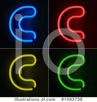 Neon Letter Clipart #1093738 by stockillustrations