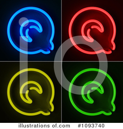 Neon Letter Clipart #1093740 by stockillustrations