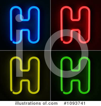 Royalty-Free (RF) Neon Letters Clipart Illustration by stockillustrations - Stock Sample #1093741